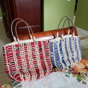 2 Vera Bradley Small Tote Bag Purse in Ret…